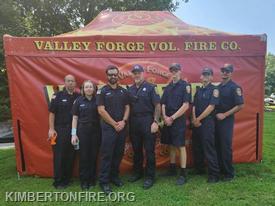 L-R:  Lieutenant Dave Smith, Samantha Gable, Captain Tyler Bauer, Keith Souder, Christian Souder, Travis Richards & Wyatt Peet. 